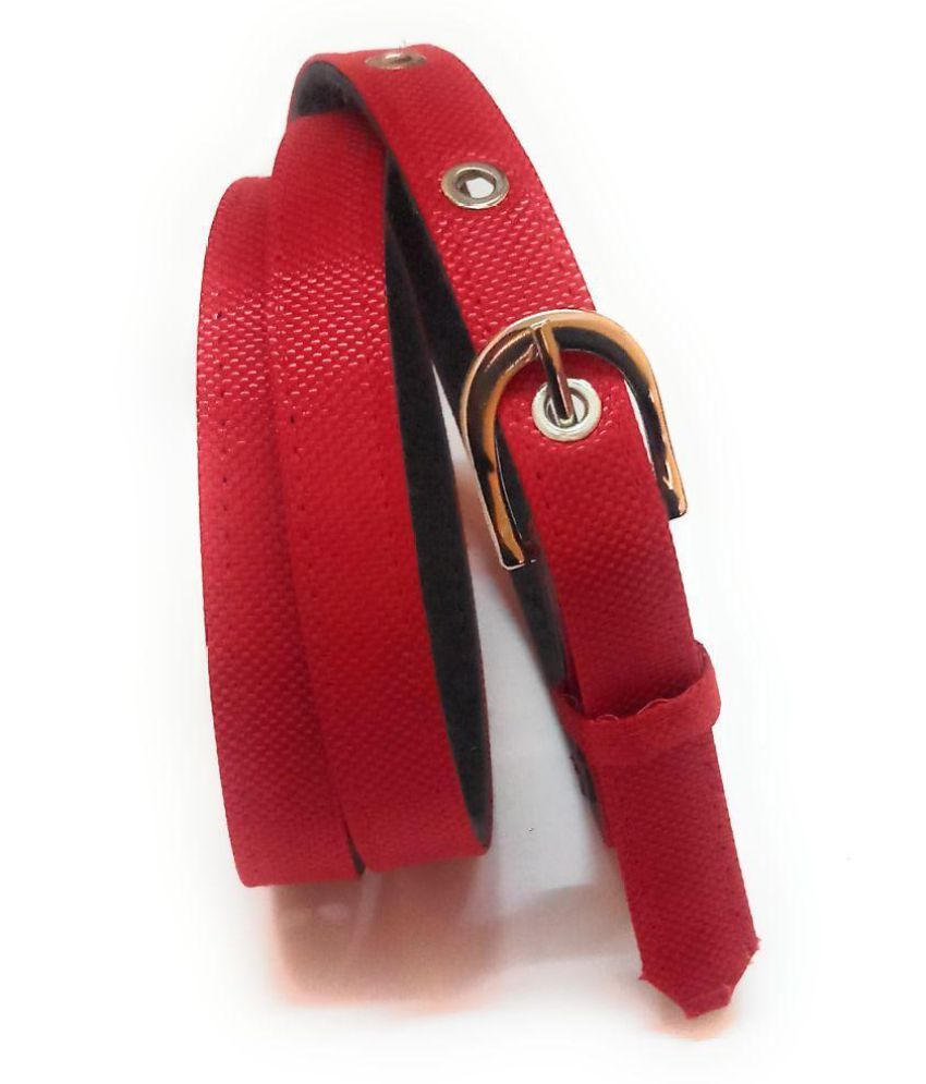 red fabric belt