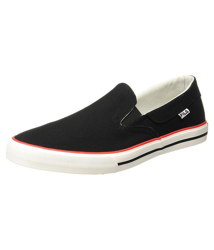 fila black casual shoes