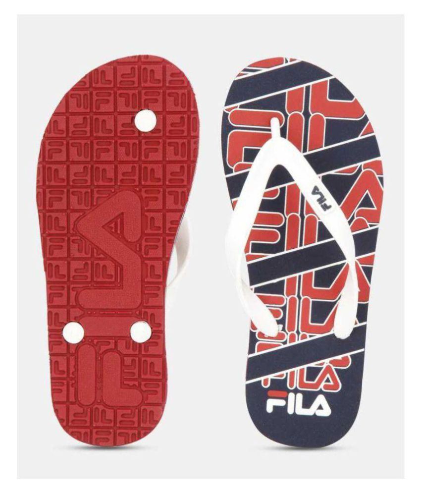 fila white flip flops