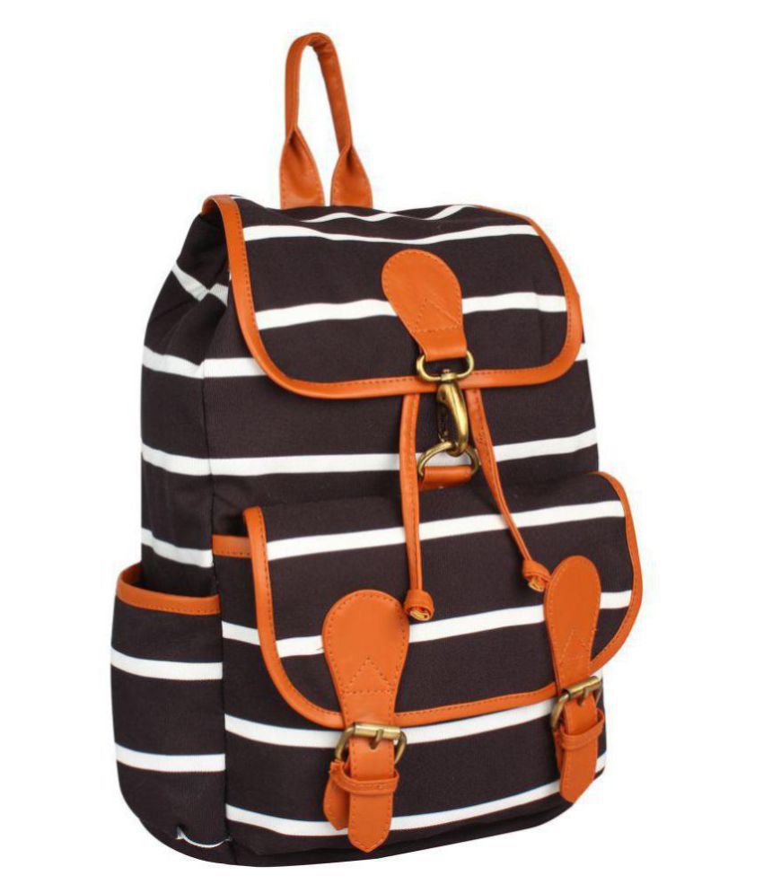 Lychee Bags Black Canvas Backpack - Buy Lychee Bags Black Canvas Backpack Online at Best Prices ...