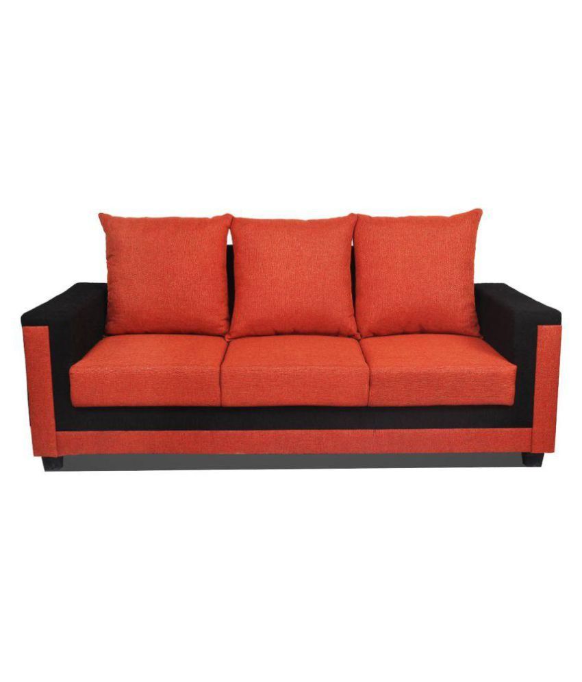 Orange Color 3 Seater Sofa