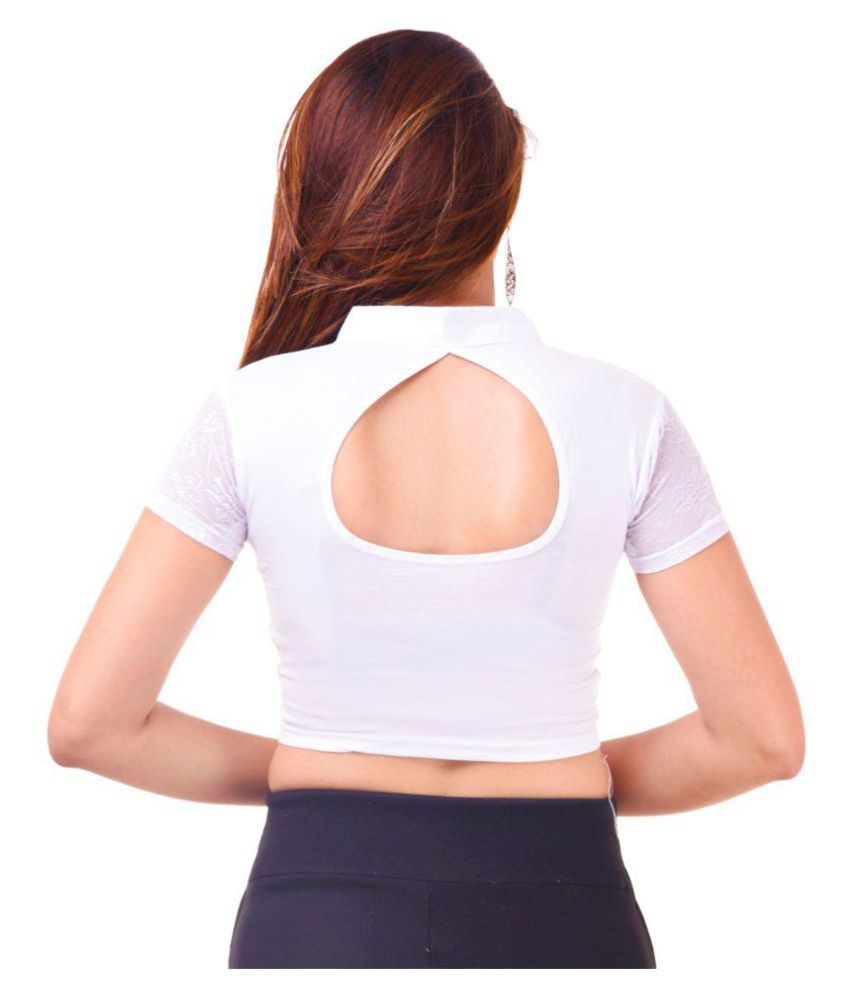 white lycra long sleeve top