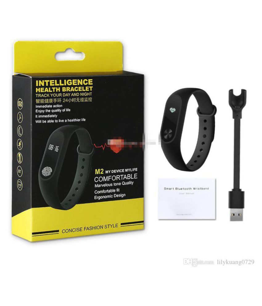 m2 waterproof heart monitoring fitness smart band