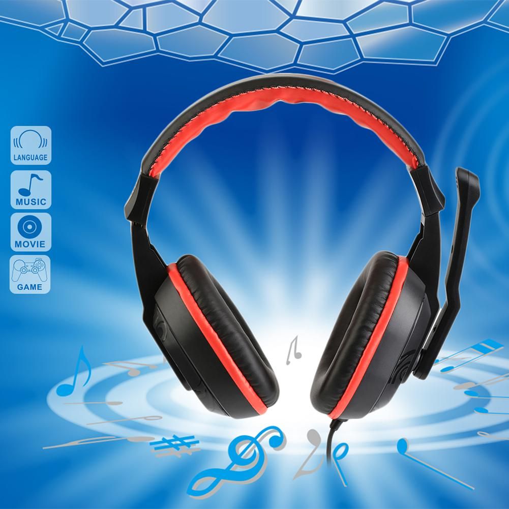 Buy Fashion Gaming Music Headset Stereo Earphone Wired Computer Headphone with Mic Online at