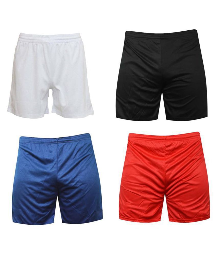     			mj store Multi Polyester Football Shorts Pack of 4