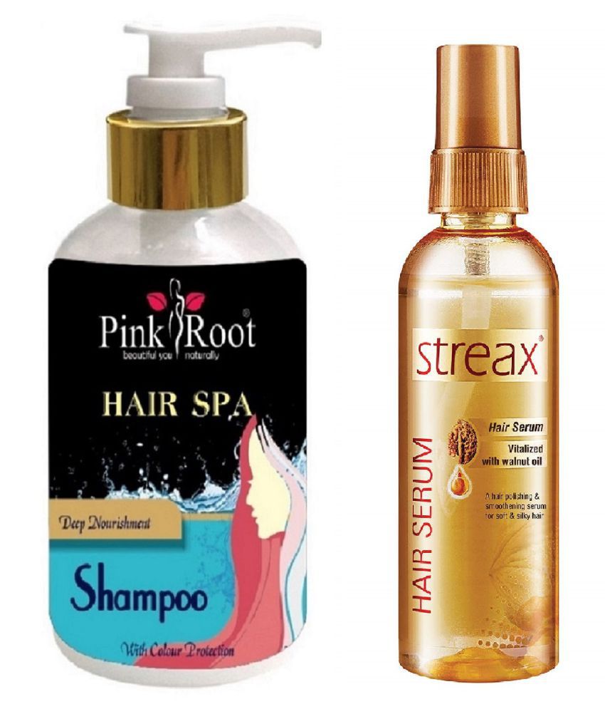 Pink Root Hair Spa Shampoo, Streax Golden Hair Serum 100 ml Pack of 2: Buy  Pink Root Hair Spa Shampoo, Streax Golden Hair Serum 100 ml Pack of 2 at  Best Prices in India - Snapdeal