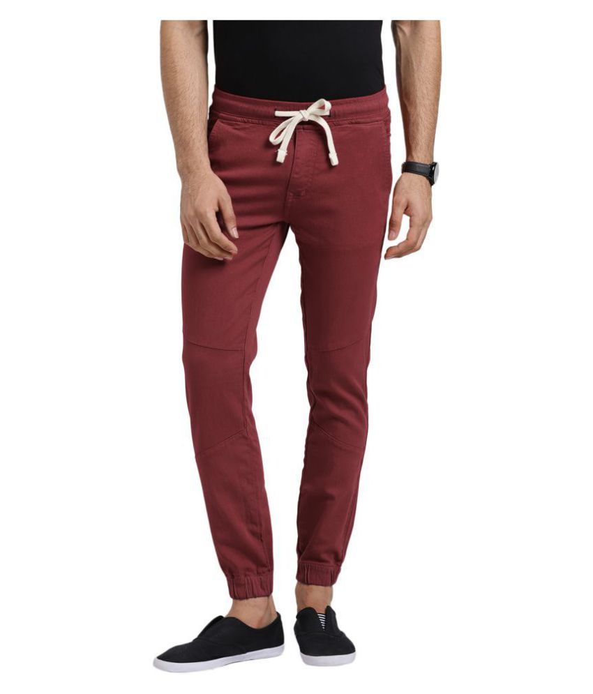 Realm Maroon Slim Jeans - Buy Realm Maroon Slim Jeans Online at Best ...