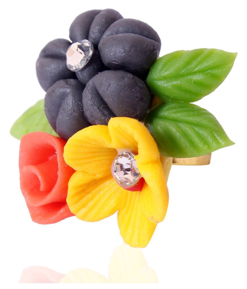 Handmade Porcelain Dough Flower Ring /for women /girls Buy Handmade