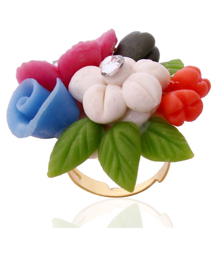 Handmade Porcelain Dough Flower Ring /for women /girls Buy Handmade
