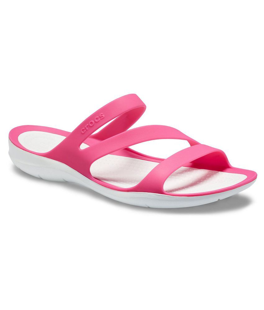 crocs ballet flats pink
