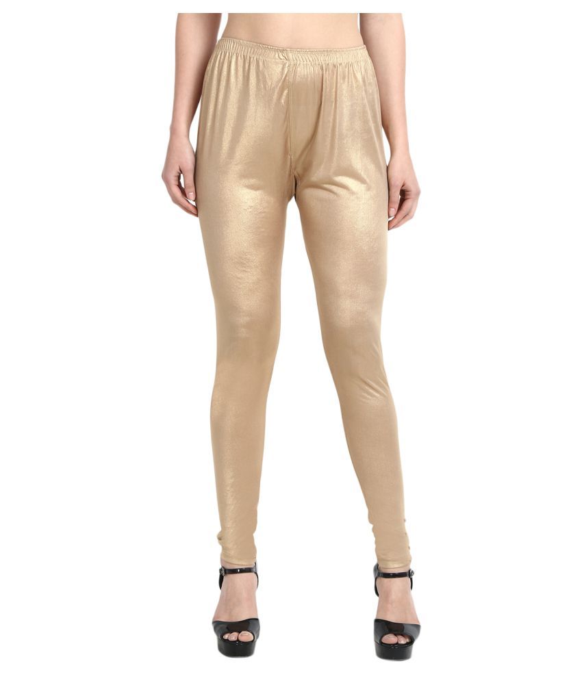 gold jeggings