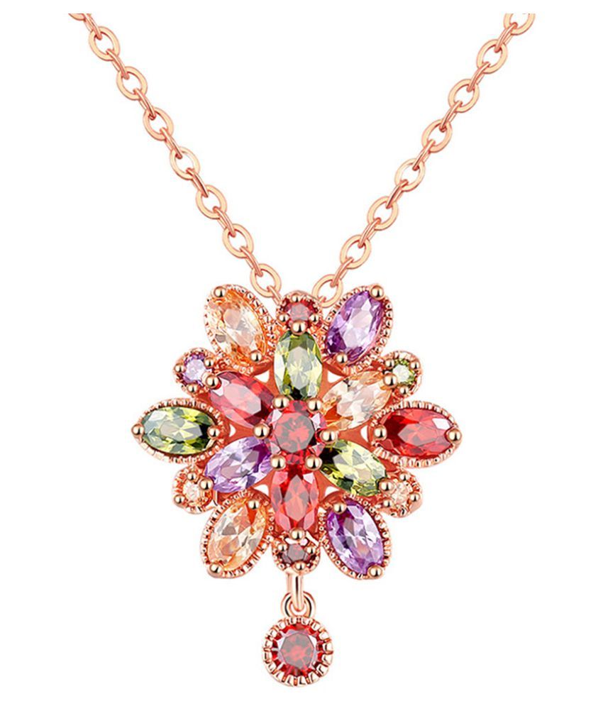 Designin 18k Rose Gold Plated High Quality Genuine Austrian Crystals