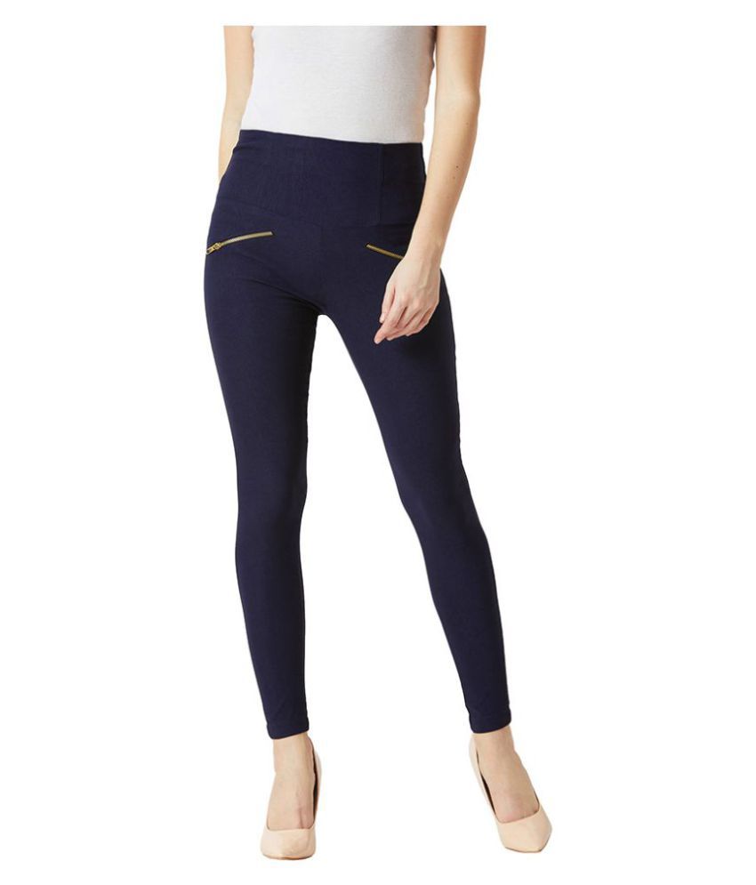     			Miss Chase Polyester Jeggings - Navy