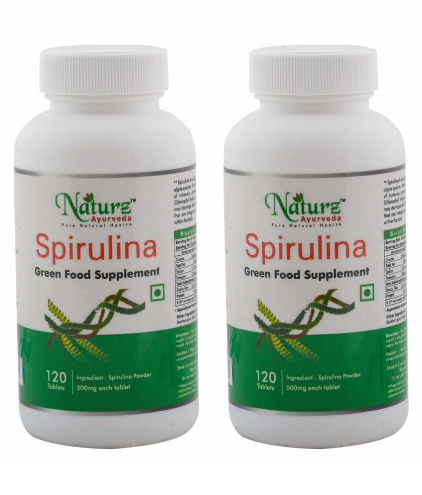 Naturz Ayurveda Spirulina 120 Tablet 500 Mg Pack Of 2: Buy Naturz 