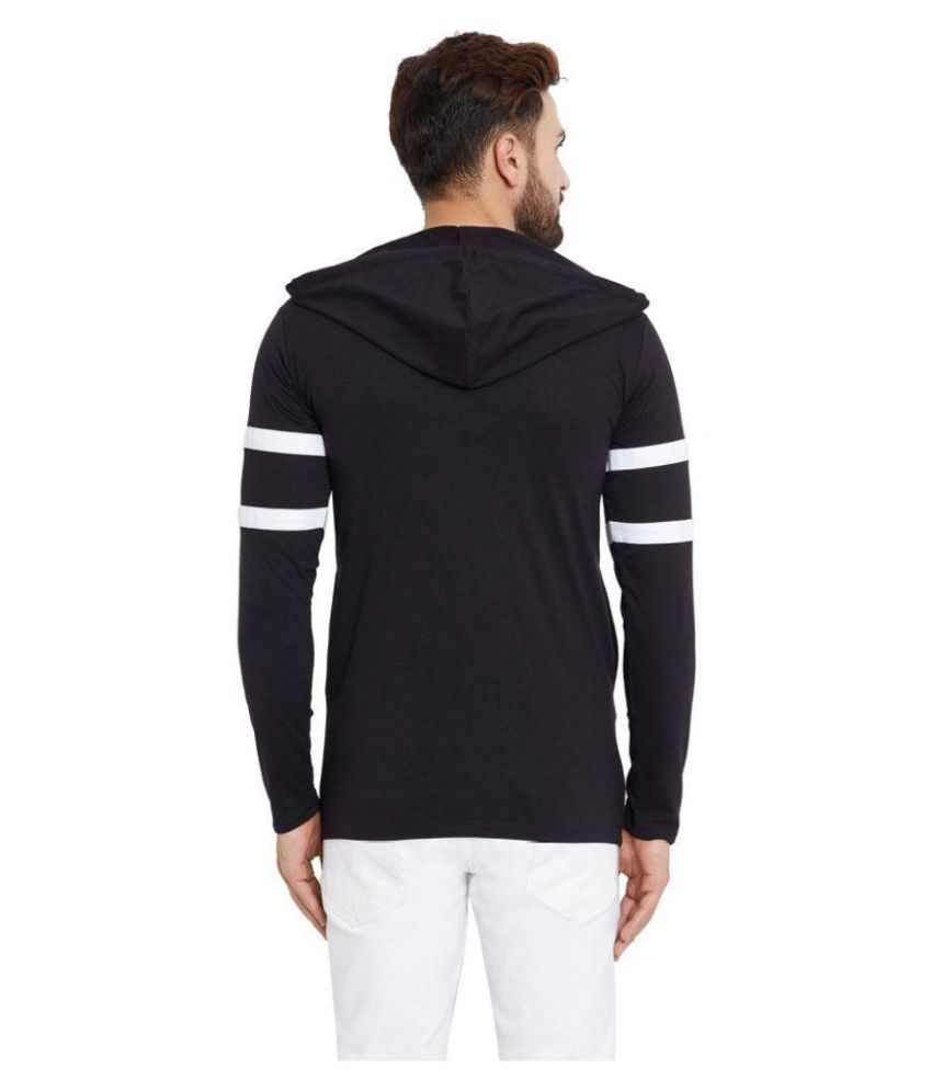 black hooded sweater mens