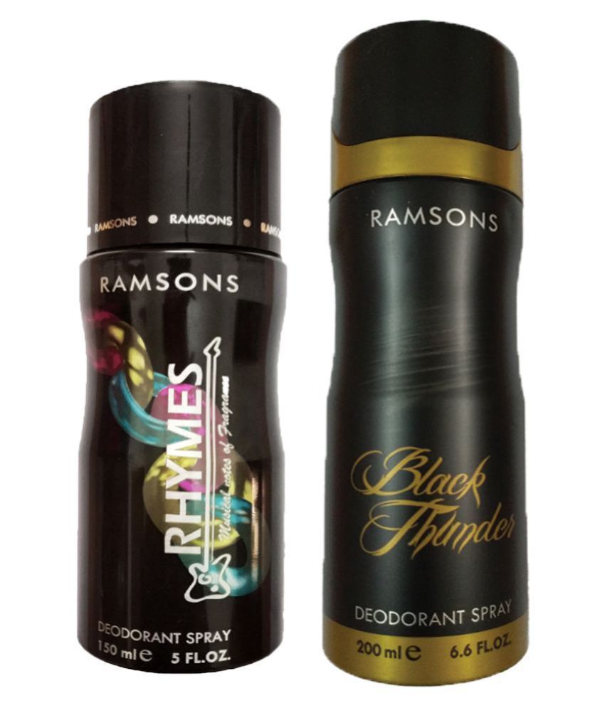 ERAMSONS RHYMES DEODORANT SPRAY 150ML+RAMSONS BLACK THUNDER DEODORANT