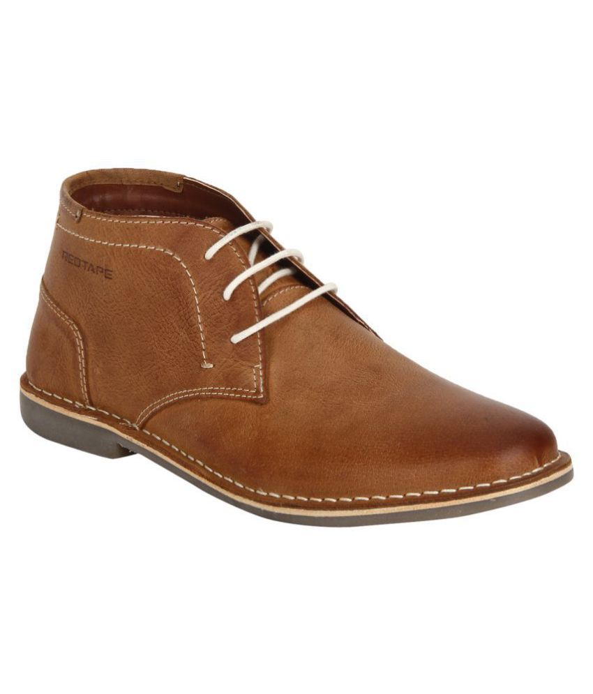 red tape tan chukka boots