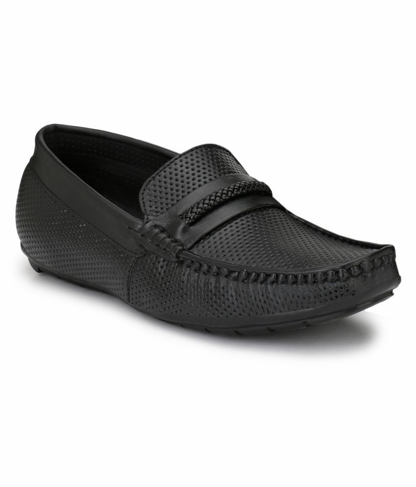 mens black loafers 10.5