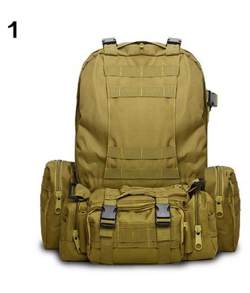 Buy 50l Large Tactical Backpack Military Outdoor Army Style Rucksack 3 Molle Bags At Best Prices In India Snapdeal