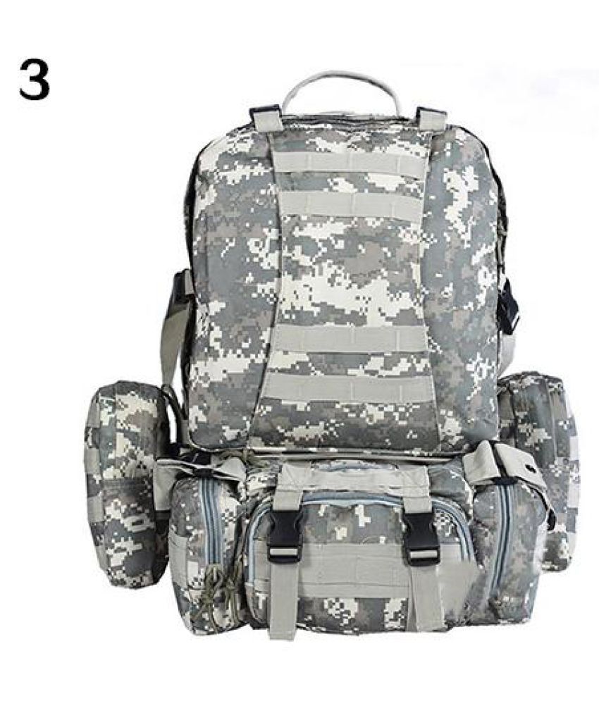 Buy 50l Large Tactical Backpack Military Outdoor Army Style Rucksack 3 Molle Bags At Best Prices In India Snapdeal