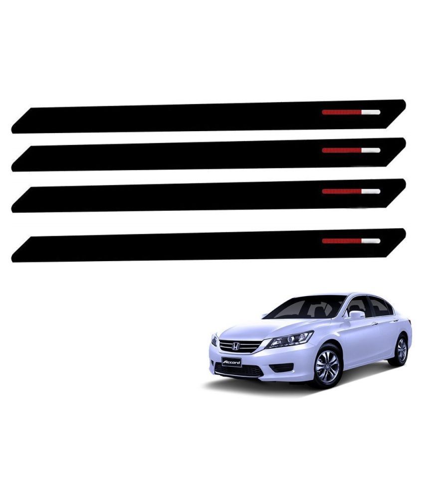 Auto Addict Black Red Designer Bumper Guard Set Of 4 Pcs For Honda