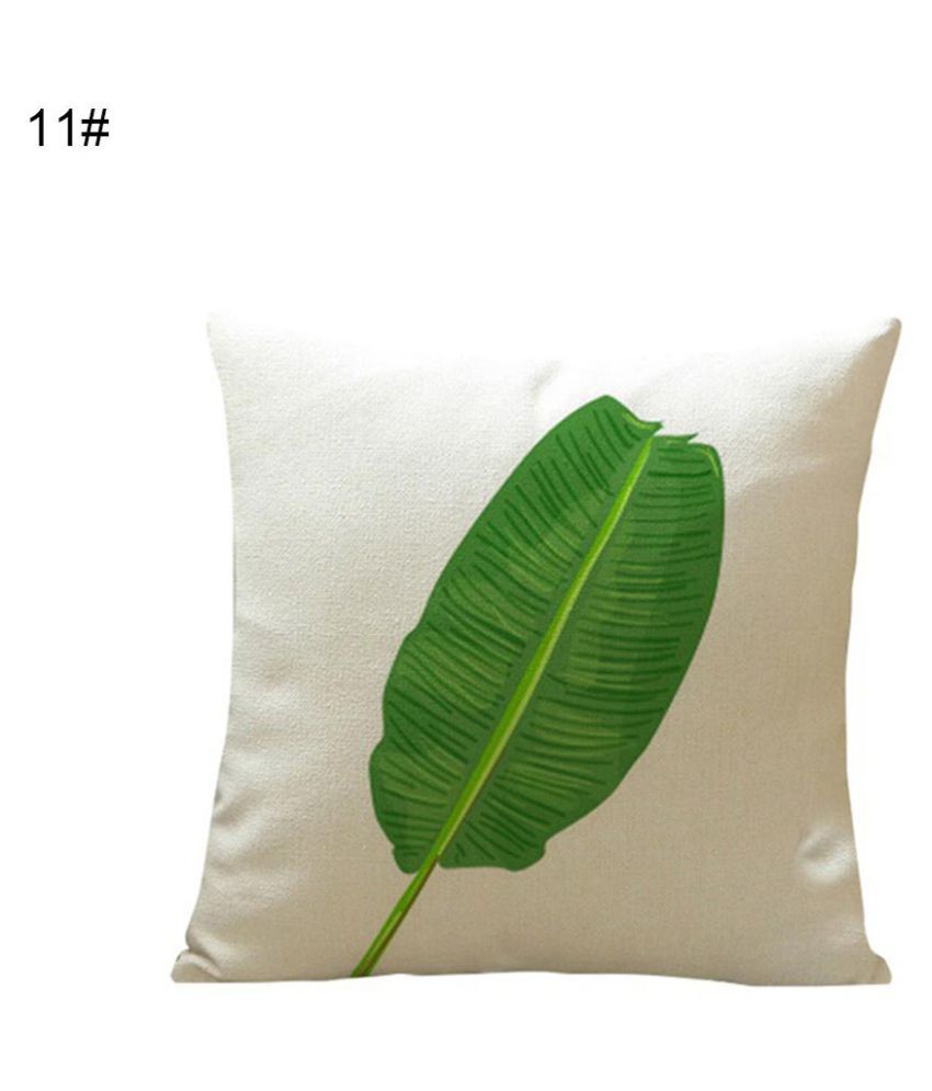 Green Leaf Print Pillow Case Waist Rest Throw Cushion Cover Home Sofa Decor Buy Green Leaf Print Pillow Case Waist Rest Throw Cushion Cover Home Sofa Decor Online At Low Price