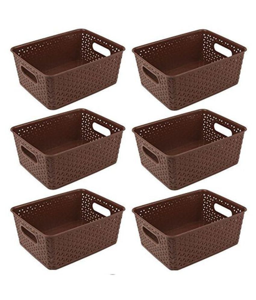 Storage Basket Brown Set Of 6 Buy Storage Basket Brown Set Of 6