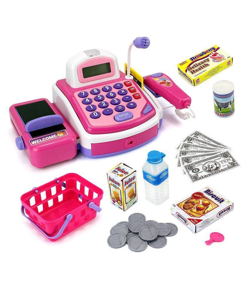 CRAZY TOYS My Cash Register Pretend To Play Electronic Cash Register