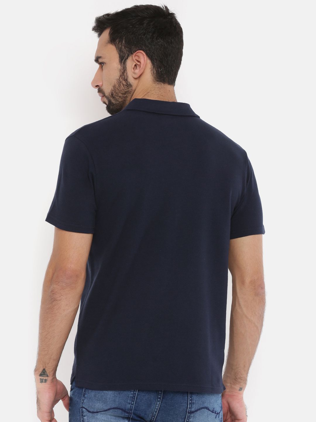 The Indian Garage Co. Navy Slim Fit Polo T Shirt - Buy The Indian ...