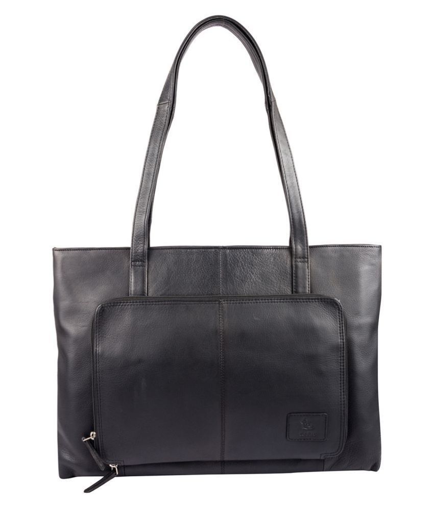 Kara - Black Pure Leather Shoulder Bag - Buy Kara - Black Pure Leather ...