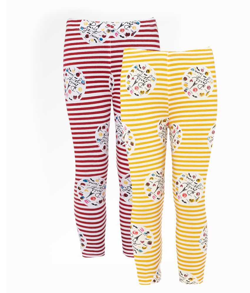     			Naughty Ninos - Multi Cotton Girls Leggings ( Pack of 2 )