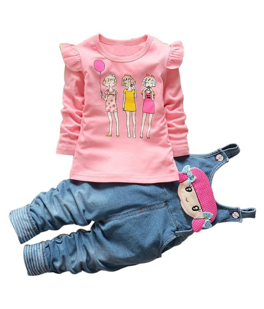 2pcs T Shirt Top Jeans Pants Casual Baby Kids Girls Clothes Set Outfits Buy 2pcs T Shirt Top Jeans Pants Casual Baby Kids Girls Clothes Set Outfits Online At Low Price