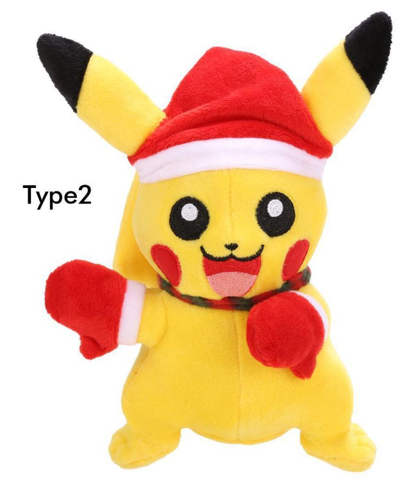 pikachu santa hat plush