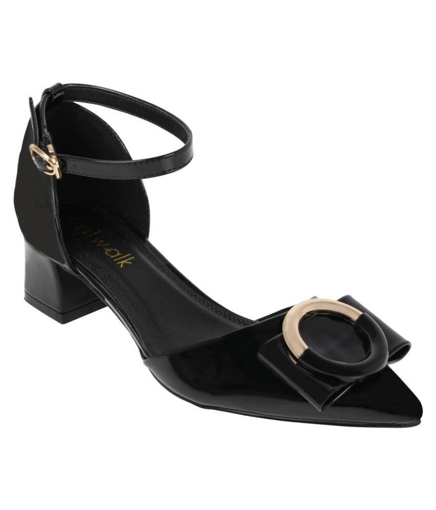 catwalk black block heels
