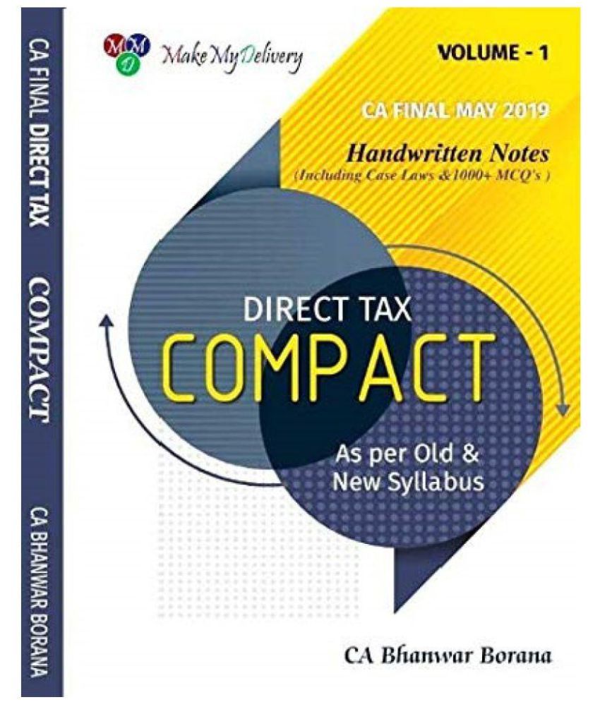 CA Final Direct Tax COMPACT A Handwritten Book Including case laws and
