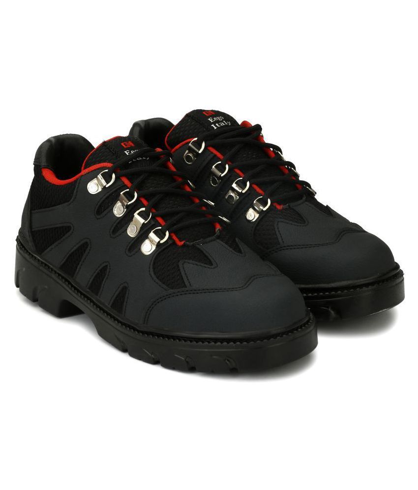 Buy Eego Italy Mid Ankle Black Safety Shoes Online at Low