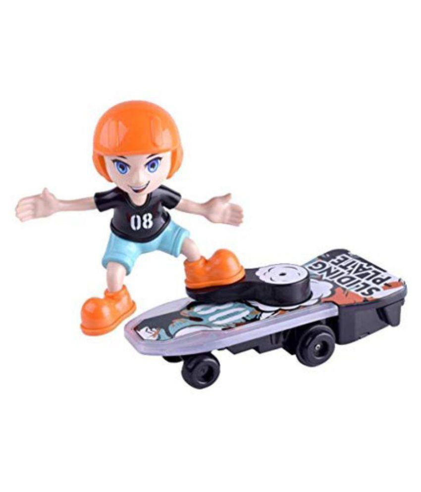 KidzFan™ Sliding Plate Electric Stunt Scooter Skateboard lights and