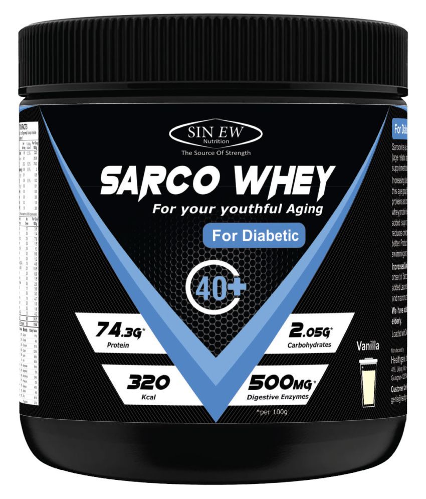 Sinew Nutrition Sarco Whey Protein for Diabetic (Vanilla) 300 gm Buy