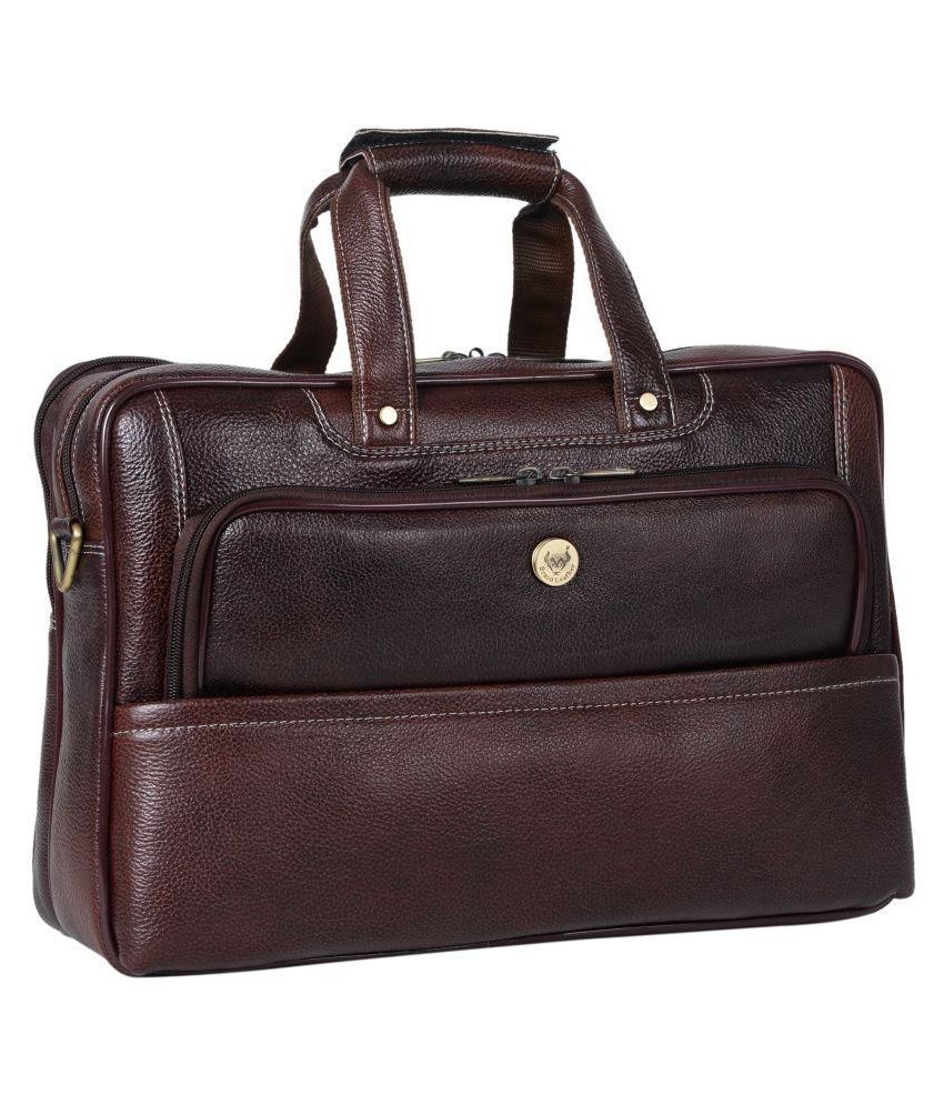 branded leather office bags