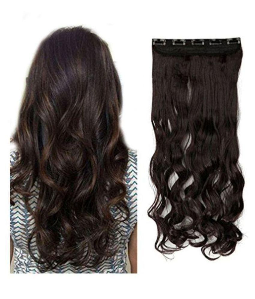 360i Creation Casual Curly Clip In Hair Extension Natural Black
