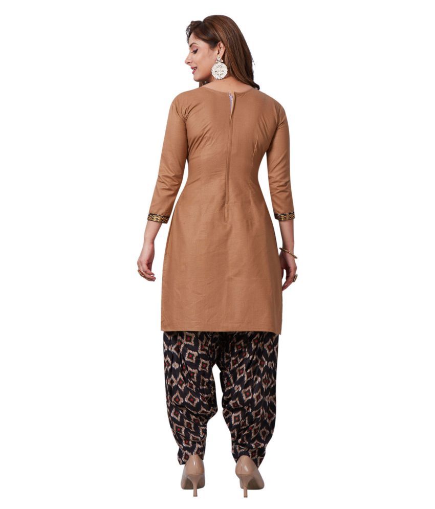 Fashion Valley Brown Cotton Dress Material Buy Fashion Valley Brown Cotton Dress Material