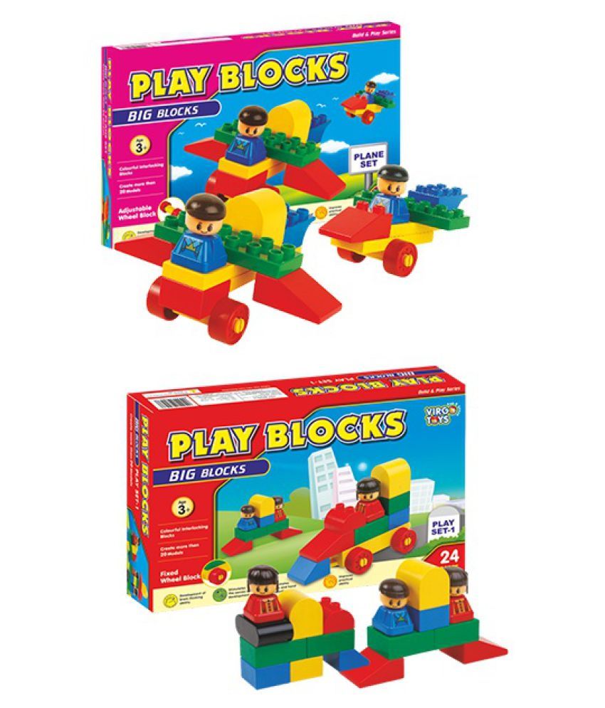 Play Blocks Plane Set & Play set 1 (Combo) - Buy Play Blocks Plane Set ...