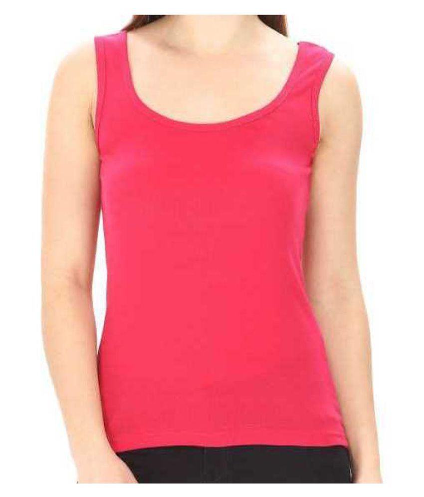     			Skandas Trendz Cotton Lycra Camisoles - Pink