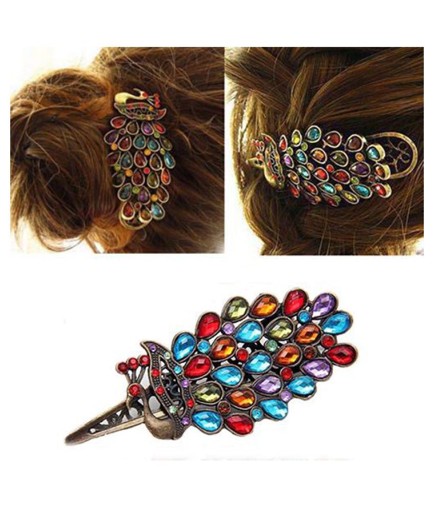 Design 1Pc Girls Women's Crystal accessories Hairpin Clip Vintage Barrette Hair