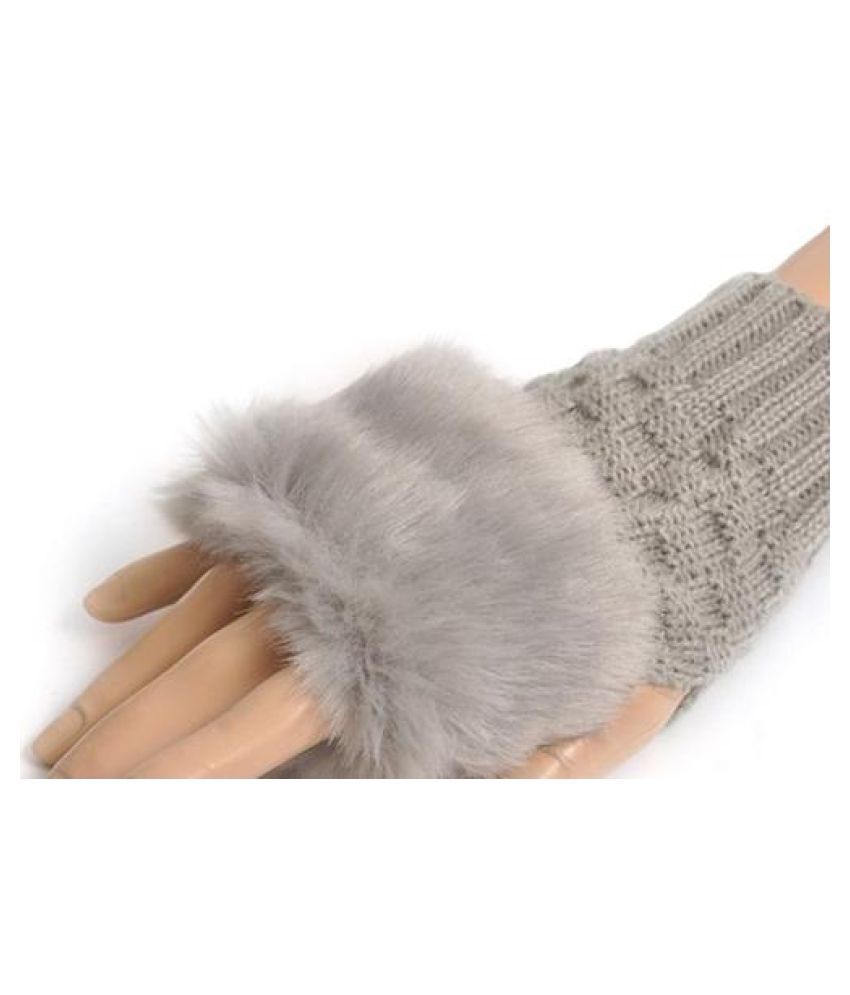 fur hand gloves