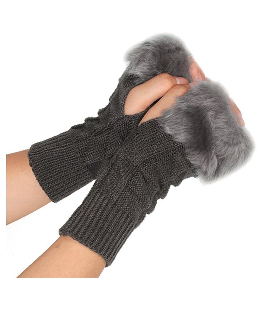 winter half hand gloves