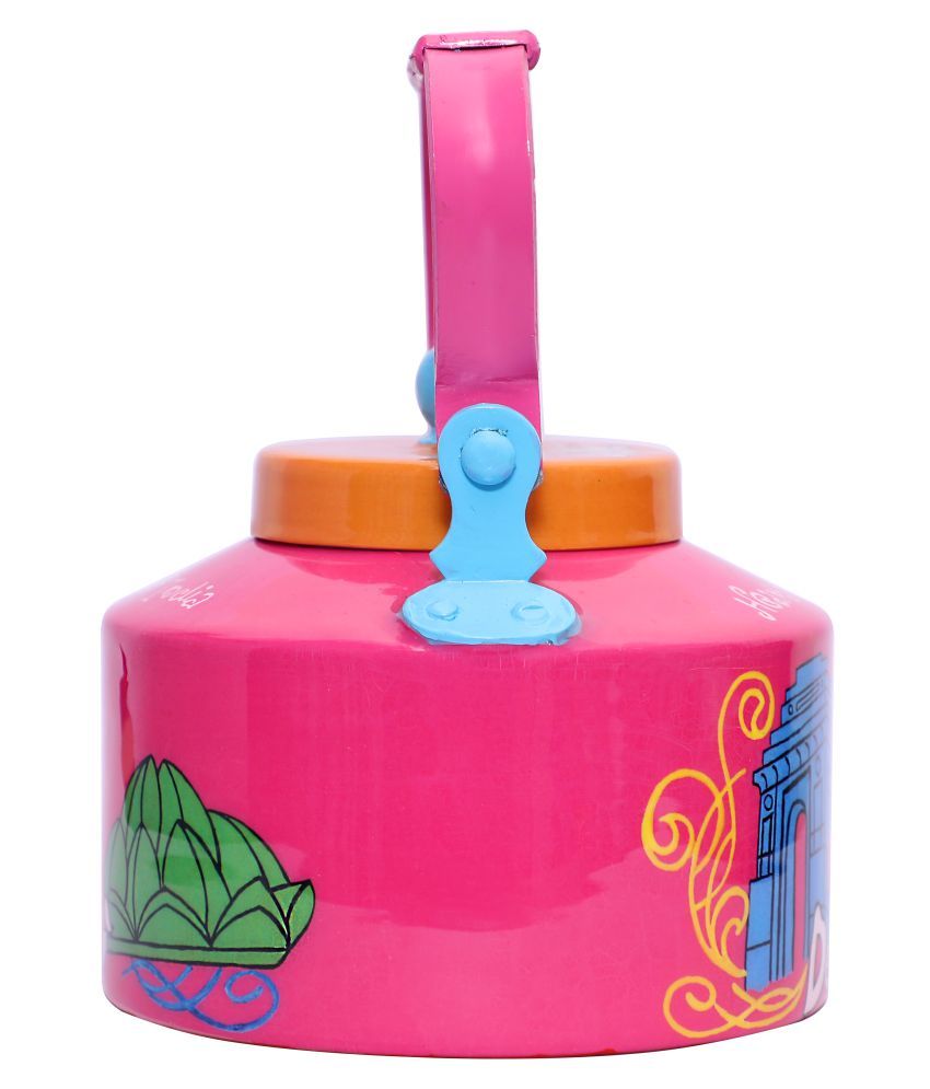 A Krazy Mug Delhi Theme Pink Carbon Steel Kettle 1500 ml ,90 ml Buy