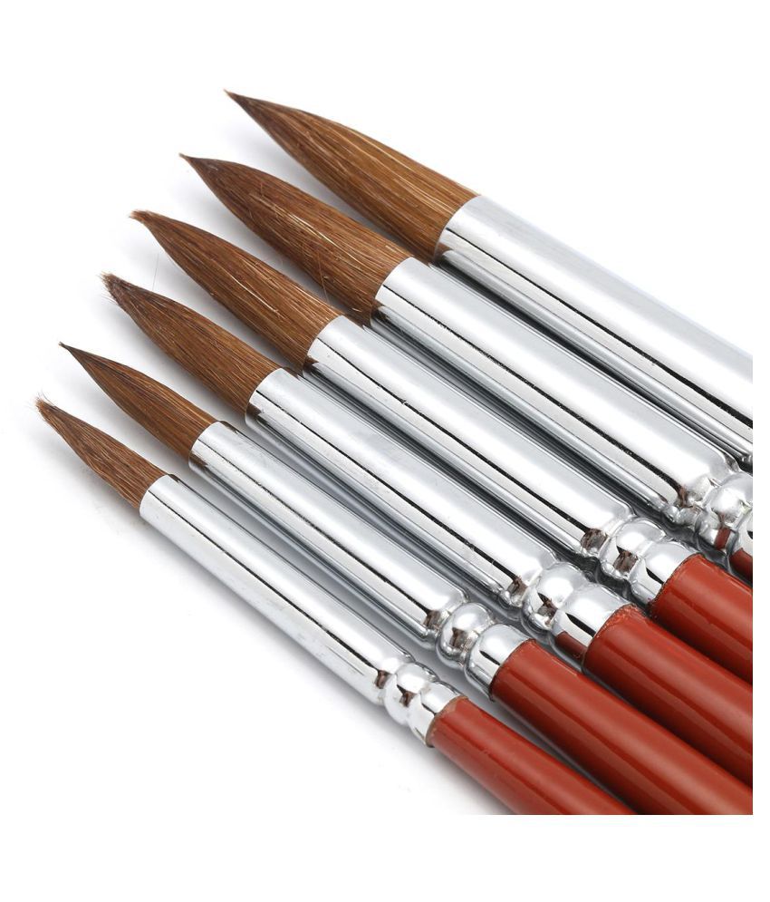 6Pcs Kolinsky Red Sable Hair Filbert Artist Paint Brush Acrylic Oil  Watercolor: Buy Online at Best Price in India - Snapdeal