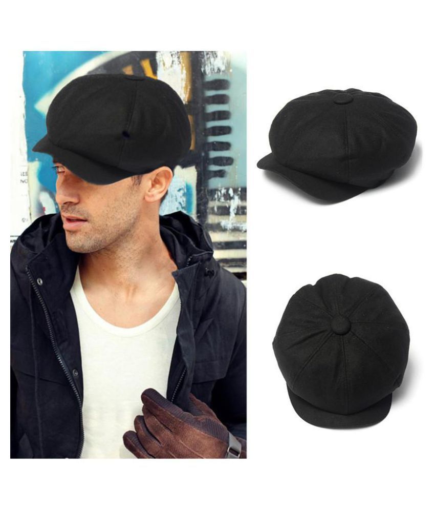 1 Pc Retro Black cabbie Newsboy gatsby Mens Cap Hat Buy Online Rs