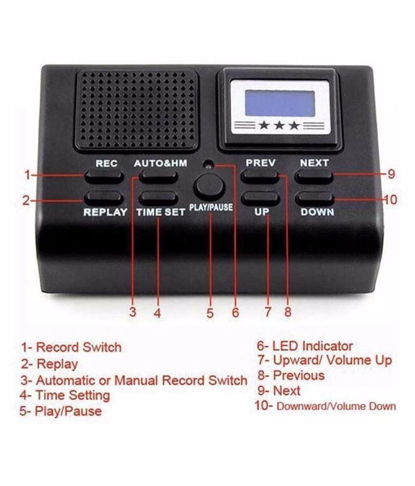 Buy Professional Digital Telephone Voice Recorder Mini Phone Call ...